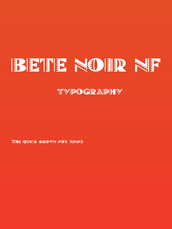Bete Noir NF Poster