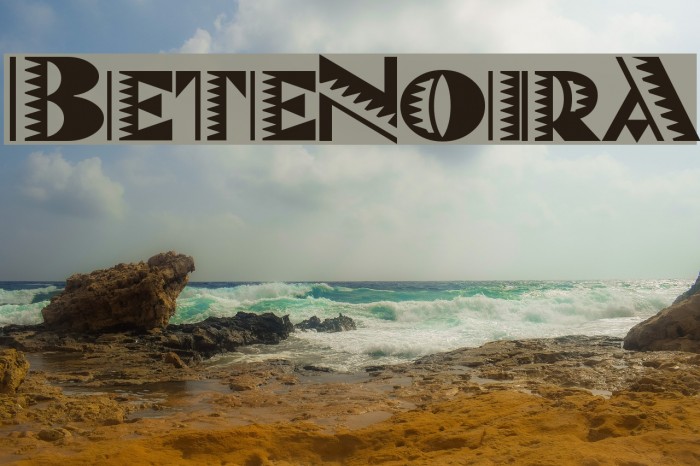 BeteNoirA Font examples