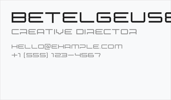Betelgeuse Business Card