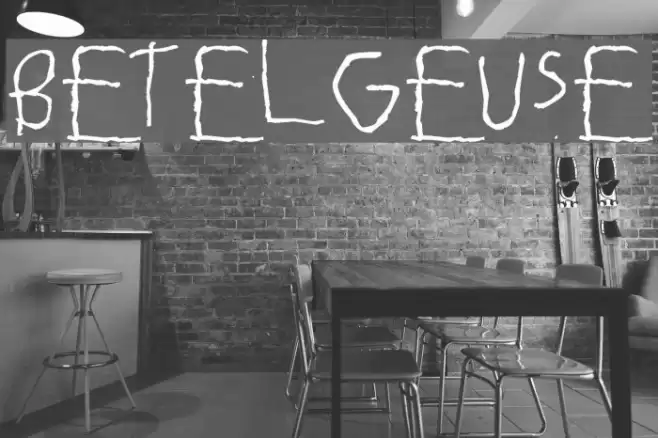 Betelgeuse Font examples