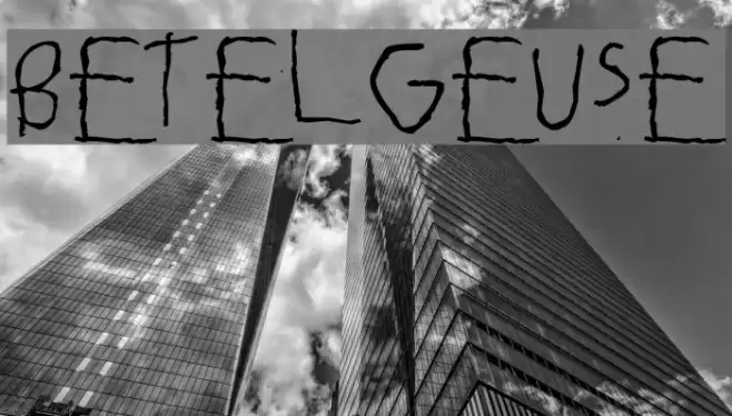 Betelgeuse Font examples