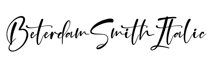 Beterdam Smith Italic  les polices de caractères gratuit tlcharger