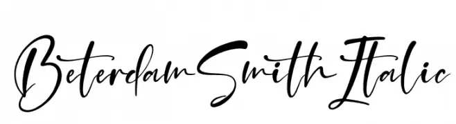 Beterdam Smith Italic  Fuentes Gratis Descargar