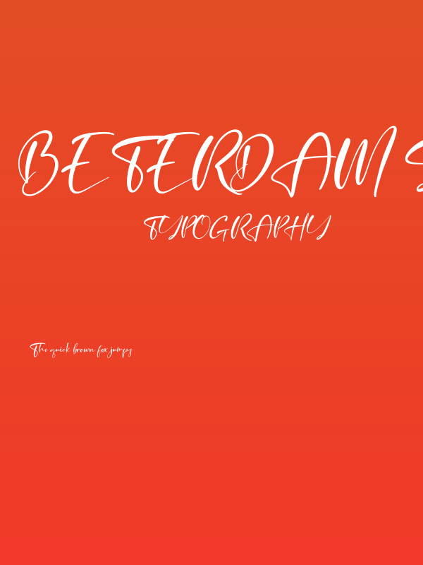 Beterdam Smith Italic Poster