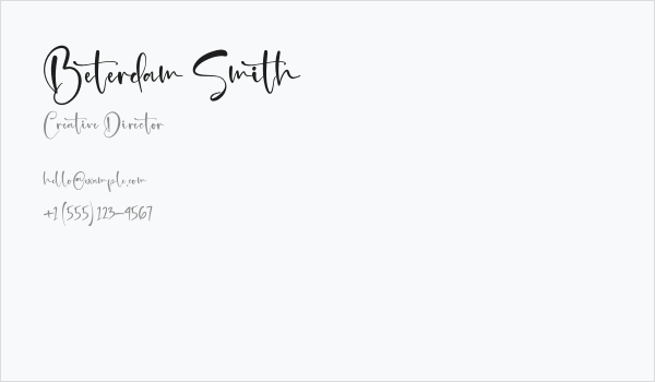 Beterdam Smith Business Card