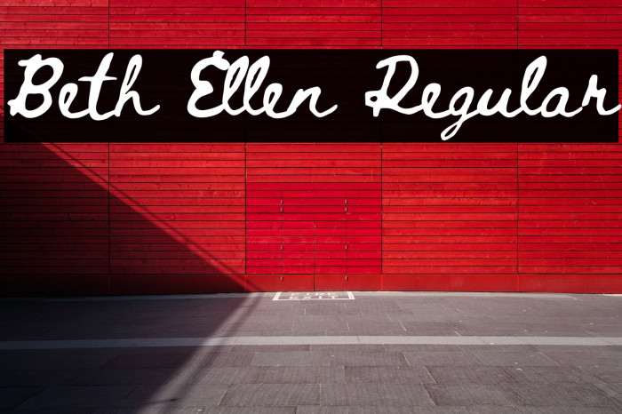 Beth Ellen Regular Font examples