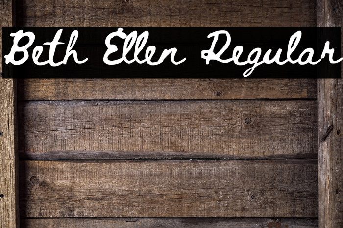 Beth Ellen Regular Font examples