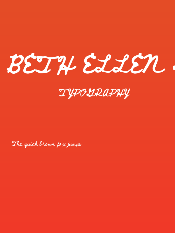 Beth Ellen Regular Poster