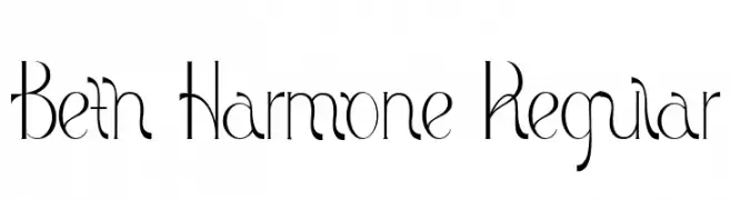 Beth Harmone Regular  les polices de caractères gratuit tlcharger