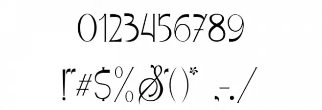 Beth Harmone Regular Font OTHER CHARS