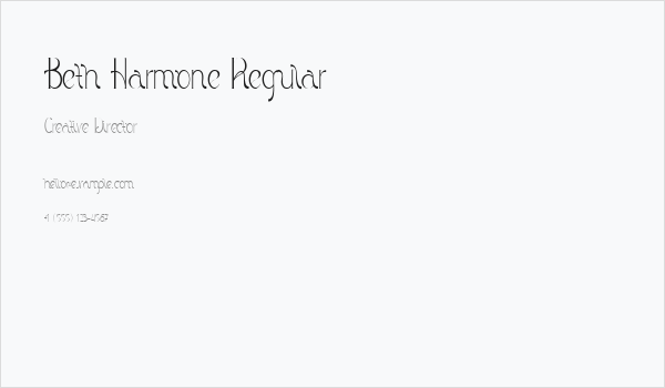 Beth Harmone Regular Business Card