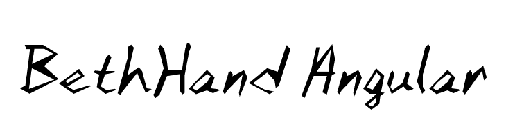 BethHand Angular  Free Fonts Download
