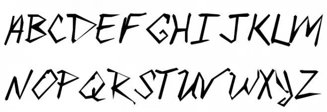 BethHand Angular Шрифта ВЕРХНИЙ