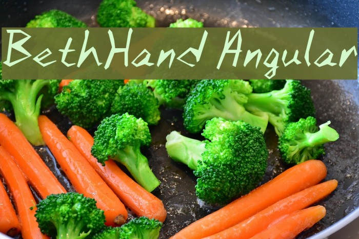 BethHand Angular Font examples