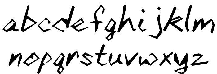 BethHand Angular Font LOWERCASE
