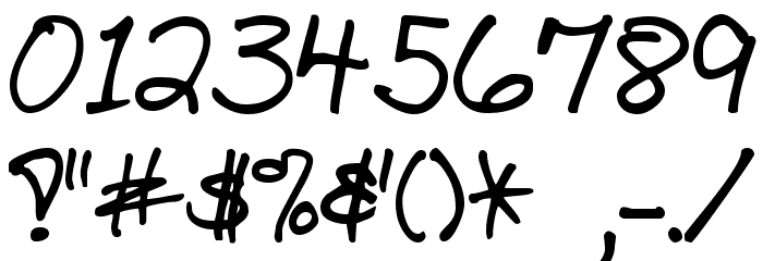 BethHand Regular Font OTHER CHARS