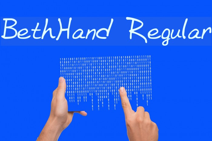 BethHand Regular Font examples