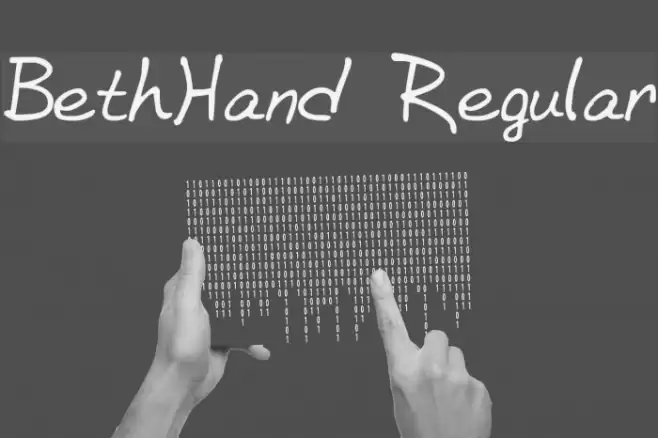 BethHand Regular Schriftart examples