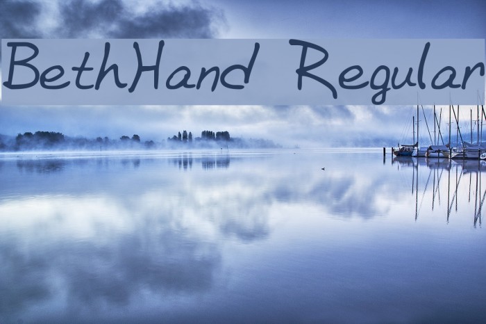 BethHand Regular Font examples