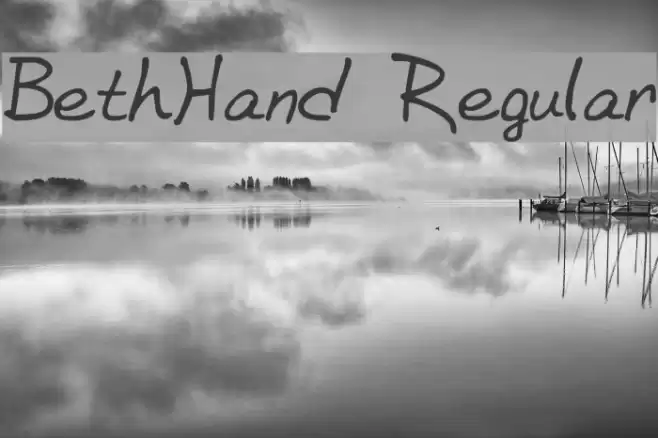 BethHand Regular Schriftart examples