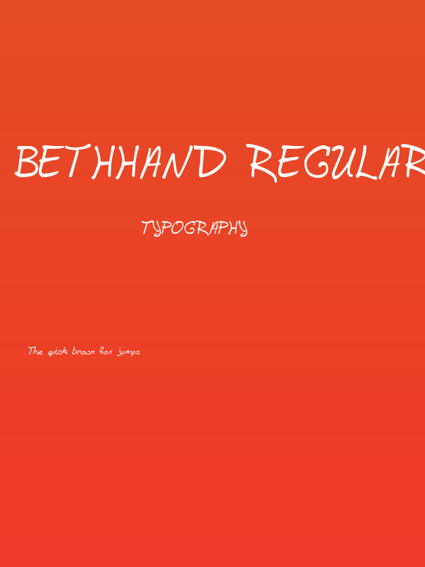 BethHand Regular Poster