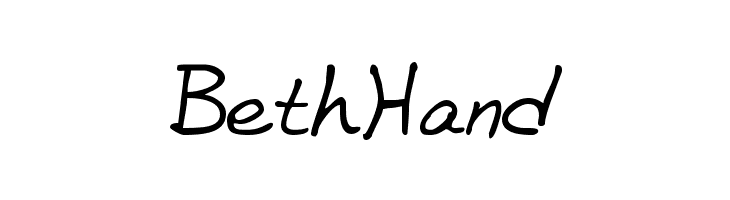 BethHand Font