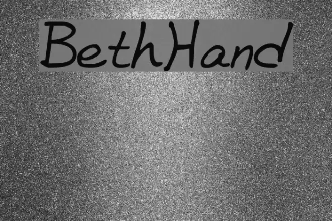BethHand Font examples