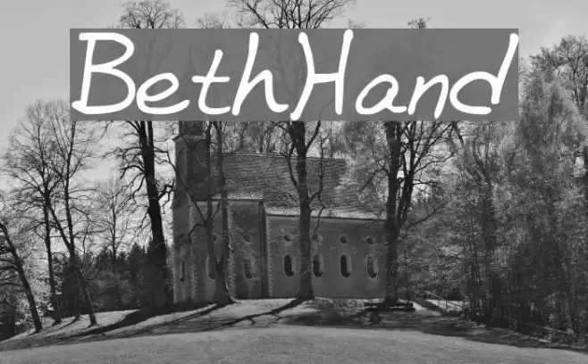 BethHand Font examples