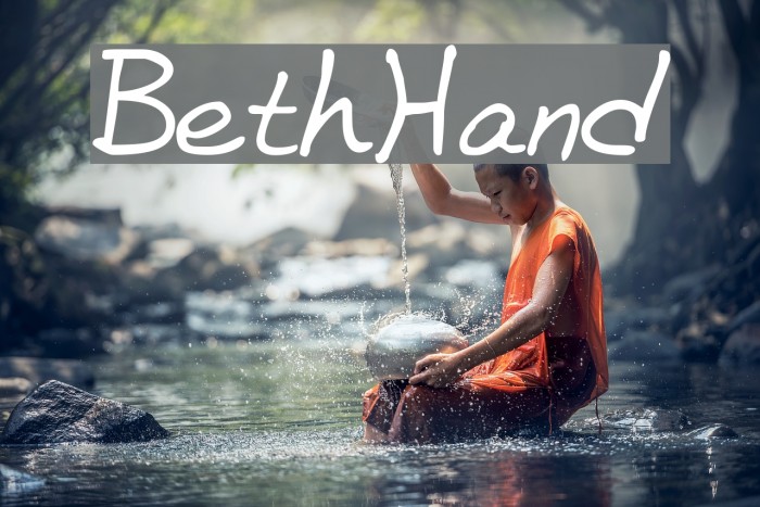 BethHand Font examples
