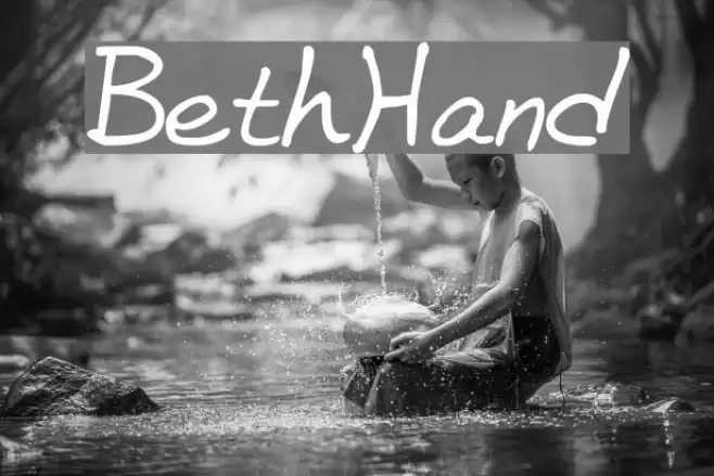 BethHand Font examples