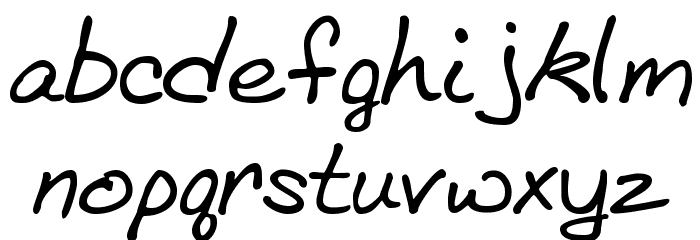 BethHand Font LOWERCASE