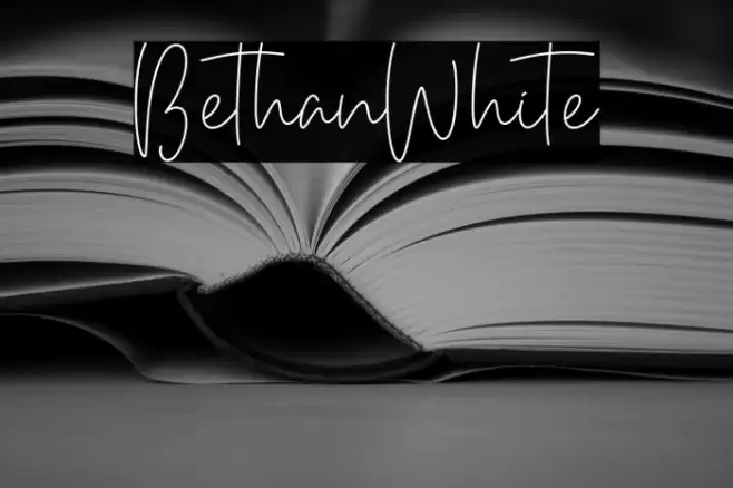BethanWhite Font examples