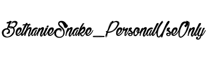 Bethanie Snake_PersonalUseOnly  Free Fonts Download