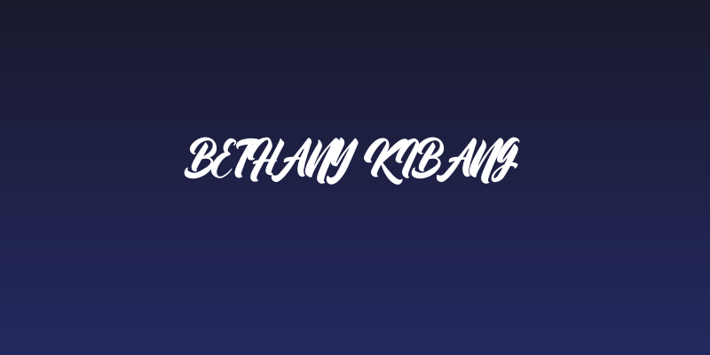 Bethany Kibang Social Header