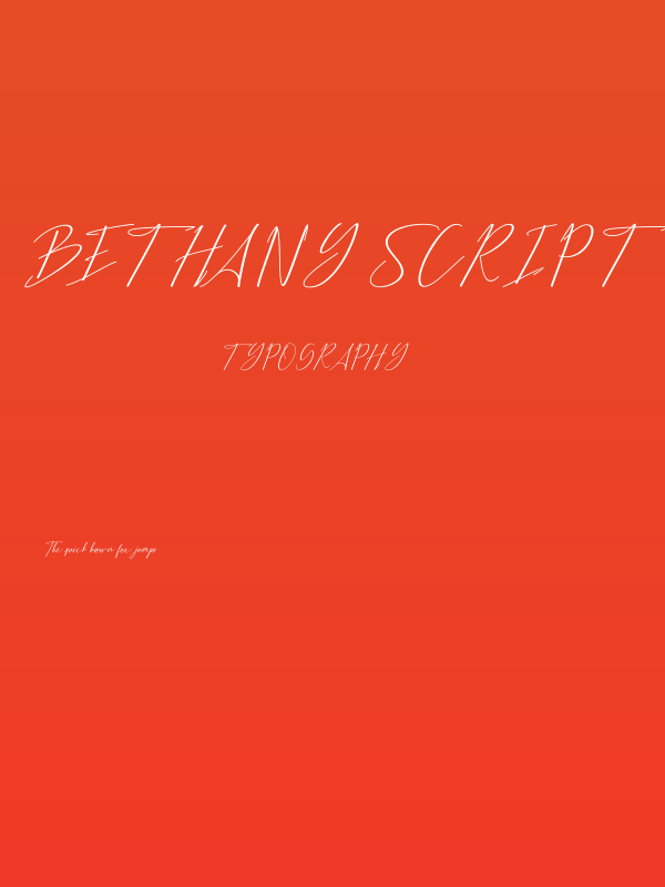 Bethany Script Poster