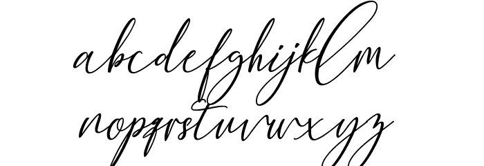 Bethany Script Font LOWERCASE