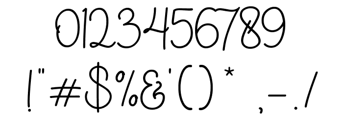 Bethany Signature Font OTHER CHARS
