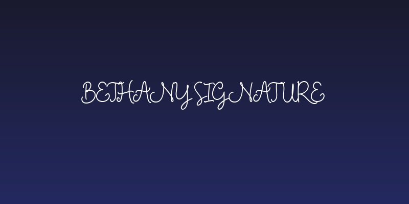 Bethany Signature Social Header