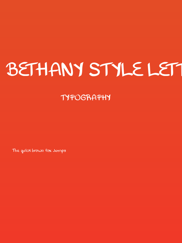 Bethany Style Letters Poster