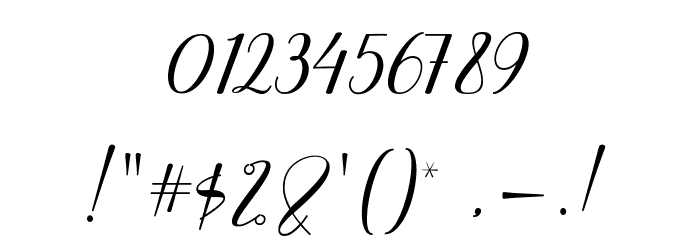 BethanyScript Font OTHER CHARS