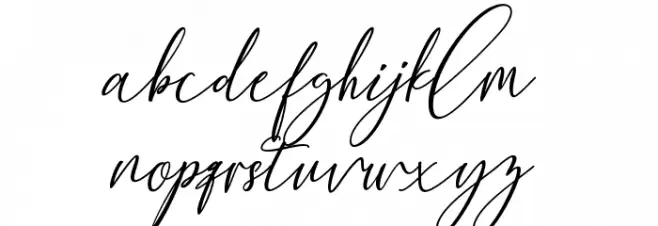 BethanyScript फ़ॉन्ट लोअरकेस