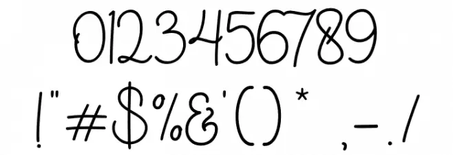 BethanySignature Font OTHER CHARS