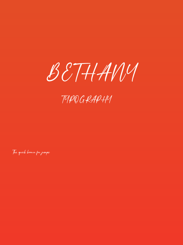 Bethany Poster