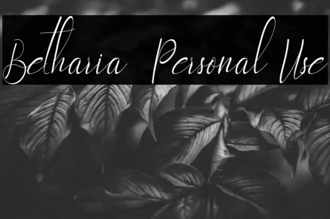 Betharia - Personal Use Font examples