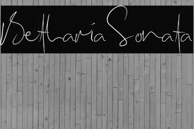 BethariaSonata Font examples