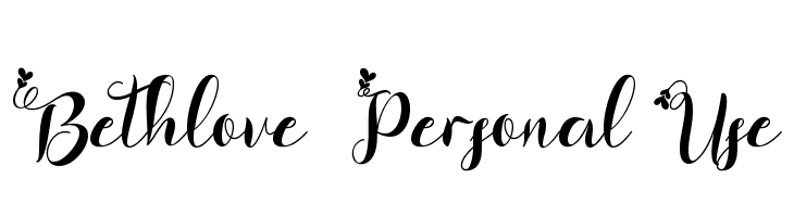 Bethlove - Personal Use  font caratteri gratis