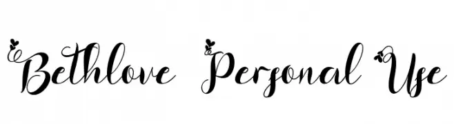 Bethlove - Personal Use  Frei Schriftart Herunterladen