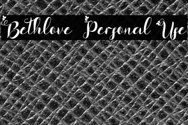 Bethlove - Personal Use Font examples
