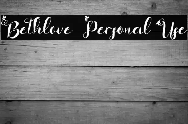 Bethlove - Personal Use Font examples