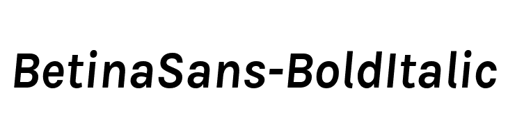 BetinaSans-BoldItalic  フリーフォントのダウンロード